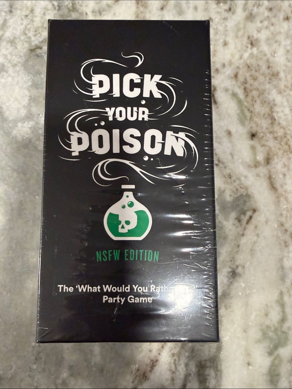 Pick Your Poison NSFW Edition Card Party Game - Black & Green Box